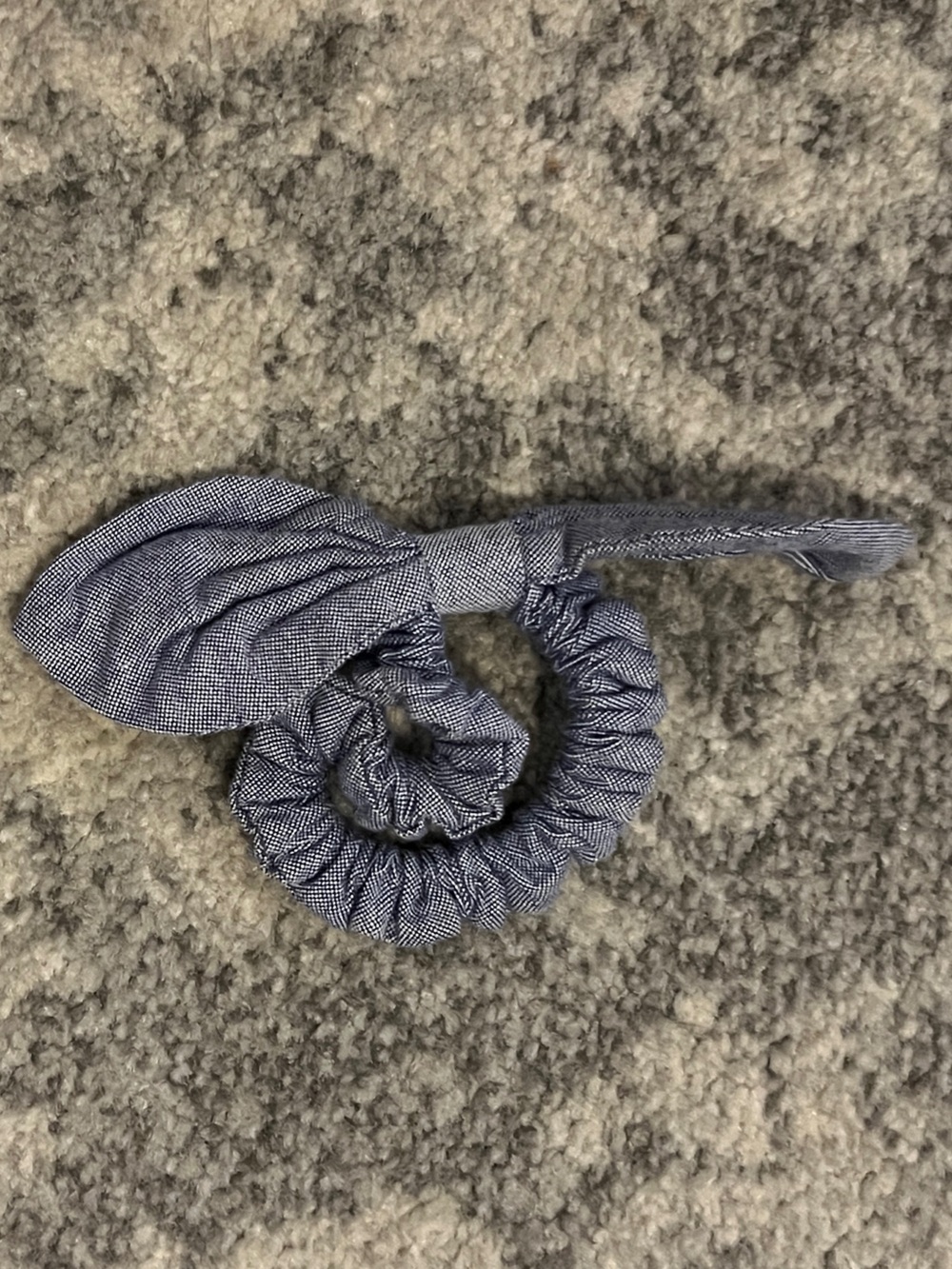 J. Crew Chambray/Denim Hair Scrunchie with Bow